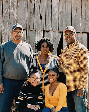 Black Soil farm share family portrait.