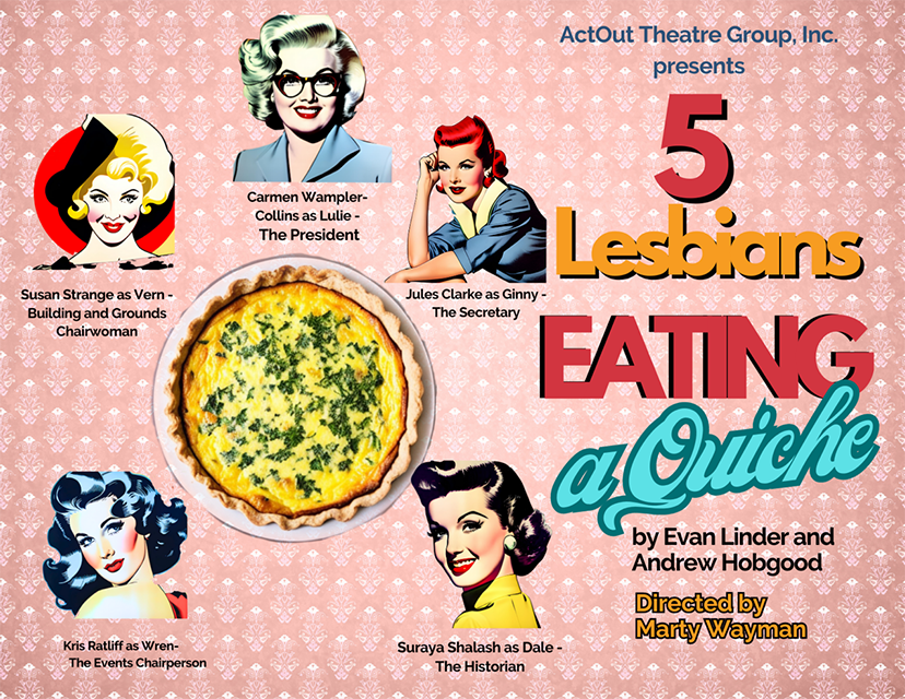 5 Lesbians Eating Quiche flyer