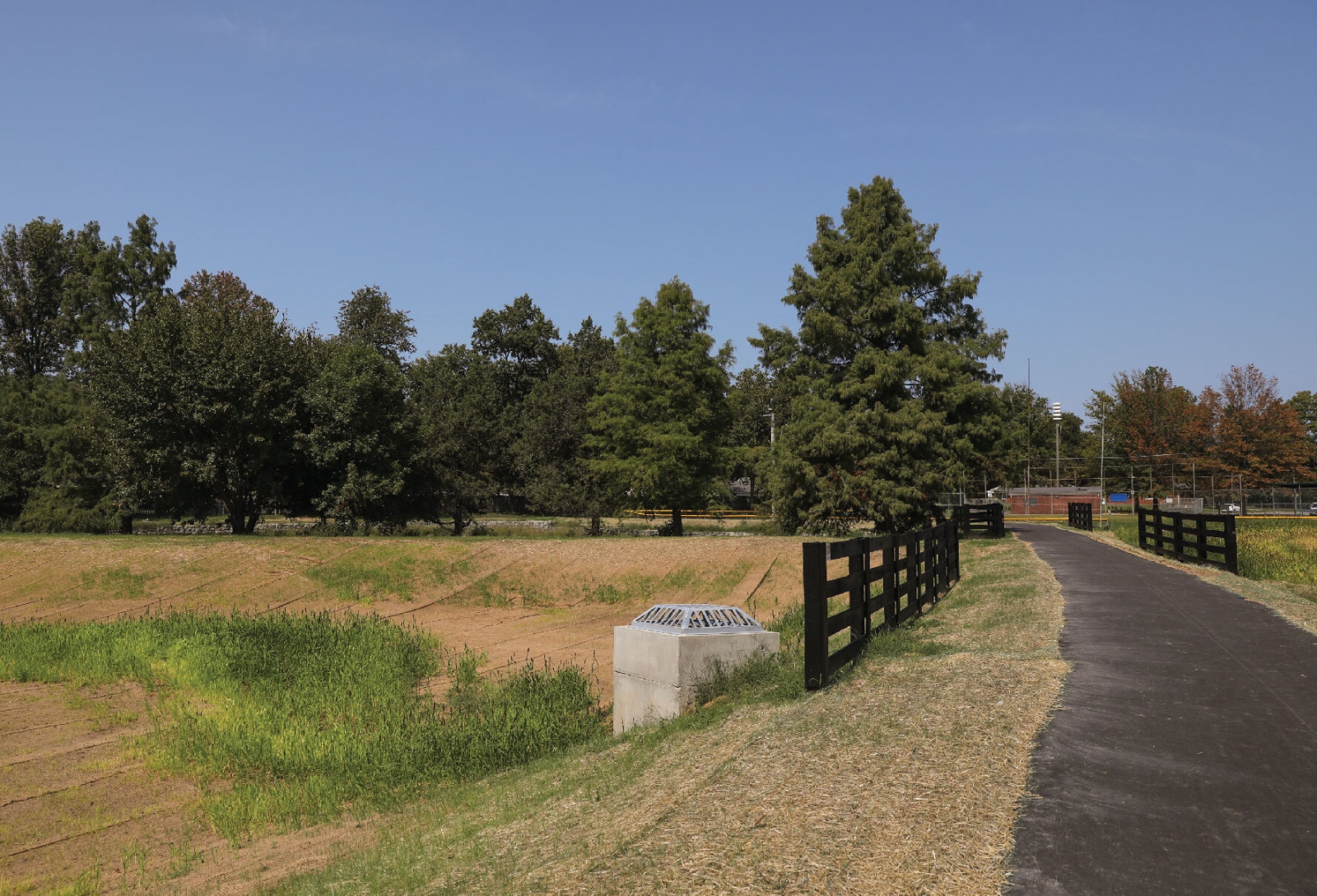 Southland Park improvements, including updated paved trail and detention basins