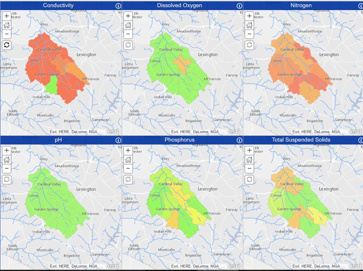 Wolf Run water quality map
