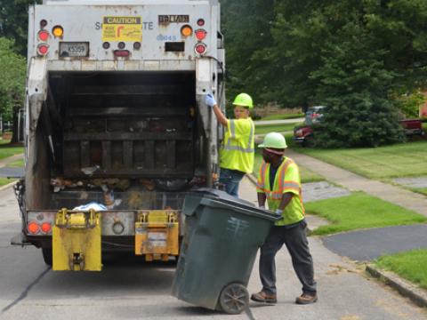 Waste management workers