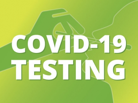 COVID-19 testing graphic. 