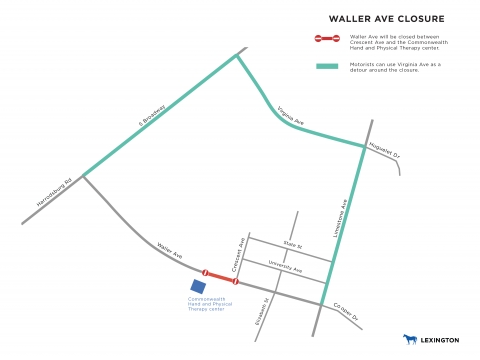 Waller Ave. closure map