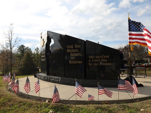 Veterans memorial at Veterans Park